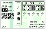 東京１２Ｒ（日）
